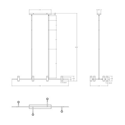 Luxury 72″ LED Suspended Pendant - Orvon Lighting