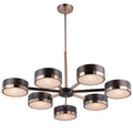 Madison 7L Chandelier Architectural Bronze and Natural Brass - Orvon Lighting