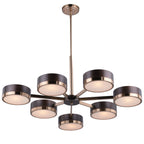 Madison 7L Chandelier Architectural Bronze and Natural Brass - Orvon Lighting