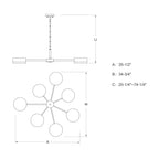 Madison 7L Chandelier Architectural Bronze and Natural Brass - Orvon Lighting