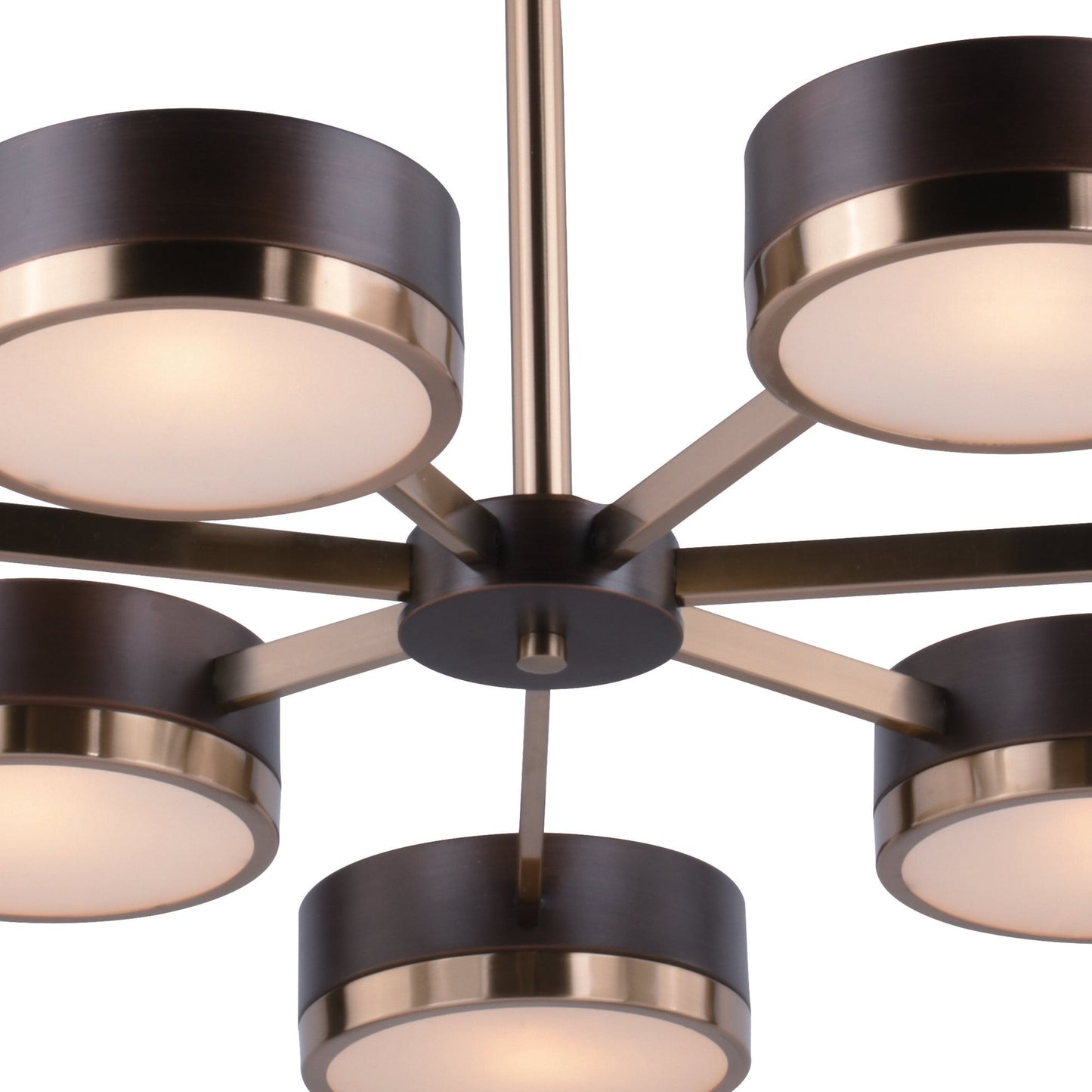 Madison 7L Chandelier Architectural Bronze and Natural Brass - Orvon Lighting