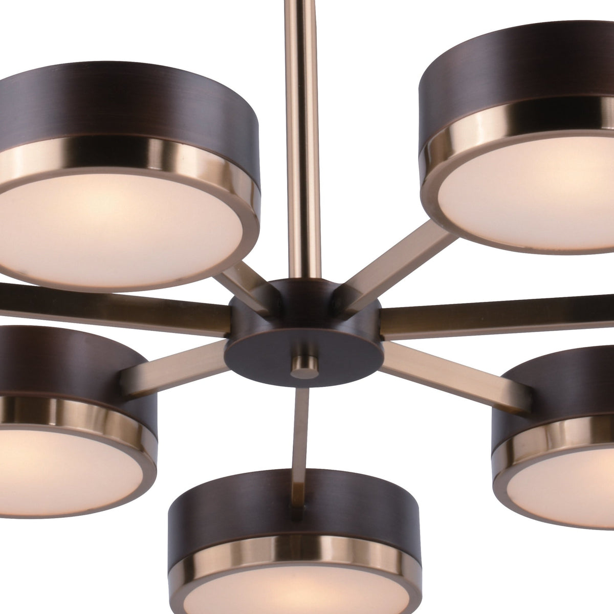 Madison 7L Chandelier Architectural Bronze and Natural Brass - Orvon Lighting
