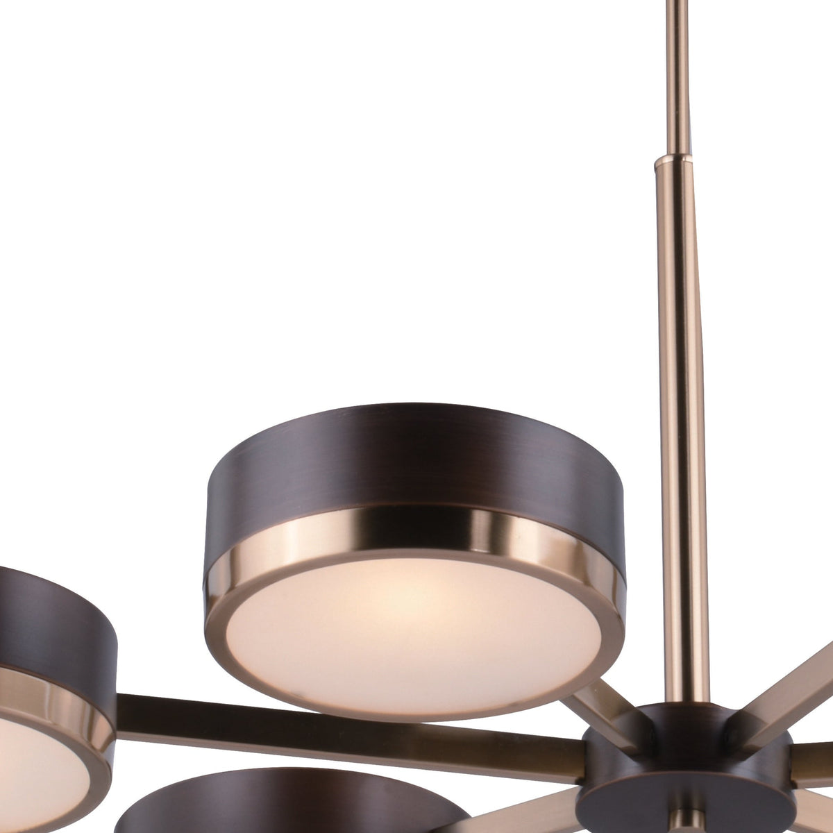 Madison 7L Chandelier Architectural Bronze and Natural Brass - Orvon Lighting