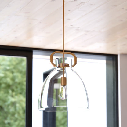 Madrona 14 - in. W Pendant Muted Brass - Orvon Lighting