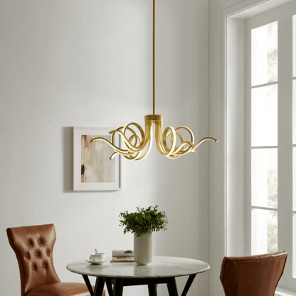 Magnolia LED Adjustable Chandelier Sandy Gold - Orvon Lighting
