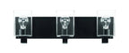 McClane 3 Light 24.25 inch Flat Black Vanity Light Wall Light 18524FB3 - Orvon Lighting