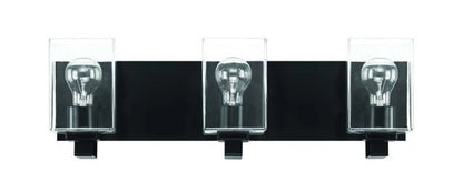 McClane 3 Light 24.25 inch Flat Black Vanity Light Wall Light 18524FB3 - Orvon Lighting