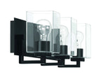 McClane 3 Light 24.25 inch Flat Black Vanity Light Wall Light 18524FB3 - Orvon Lighting