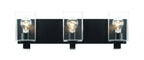 McClane 3 Light 24.25 inch Flat Black Vanity Light Wall Light 18524FB3 - Orvon Lighting