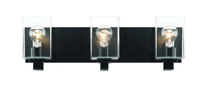 McClane 3 Light 24.25 inch Flat Black Vanity Light Wall Light 18524FB3 - Orvon Lighting