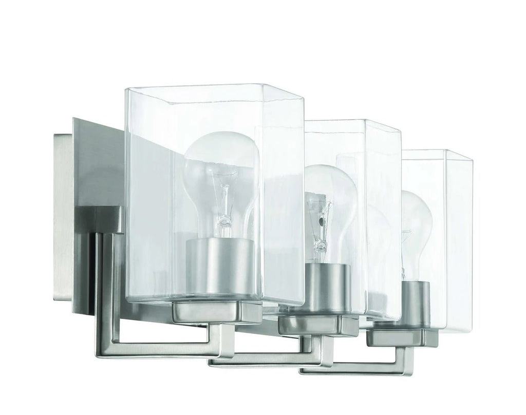 McClane 3 Light 24.25 inch Flat Black Vanity Light Wall Light 18524FB3 - Orvon Lighting