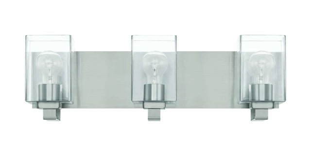 McClane 3 Light 24.25 inch Flat Black Vanity Light Wall Light 18524FB3 - Orvon Lighting