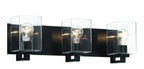 McClane 3 Light 24.25 inch Flat Black Vanity Light Wall Light 18524FB3 - Orvon Lighting