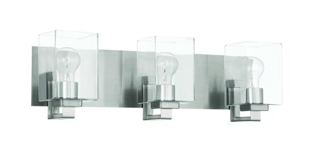 McClane 3 Light 24.25 inch Flat Black Vanity Light Wall Light 18524FB3 - Orvon Lighting