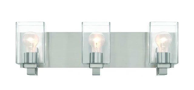 McClane 3 Light 24.25 inch Flat Black Vanity Light Wall Light 18524FB3 - Orvon Lighting