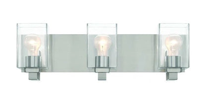 McClane 3 Light 24.25 inch Flat Black Vanity Light Wall Light 18524FB3 - Orvon Lighting