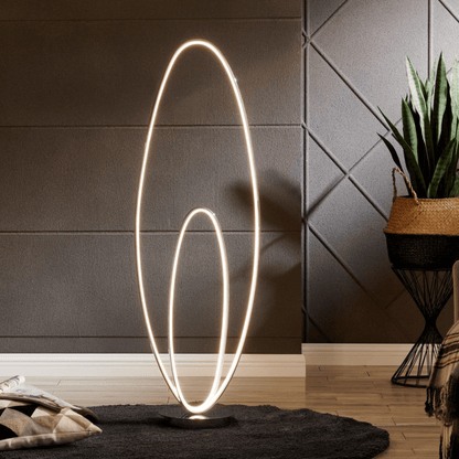 Milan Chrome LED 65" Floor Lamp Dimmable - Orvon Lighting