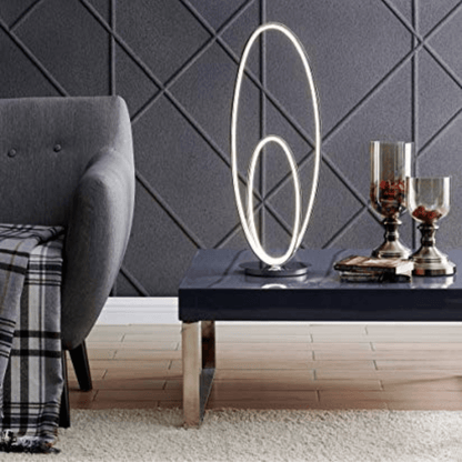 Milan Chrome Table Lamp LED Strip & Touch Dimmer - Orvon Lighting