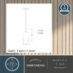 Milano 4.75 - in Mini Pendant Amber Fog Glass Satin Nickel - Orvon Lighting