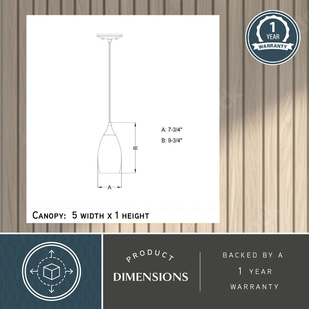 Milano 4.75 - in Mini Pendant Amber Fog Glass Satin Nickel - Orvon Lighting