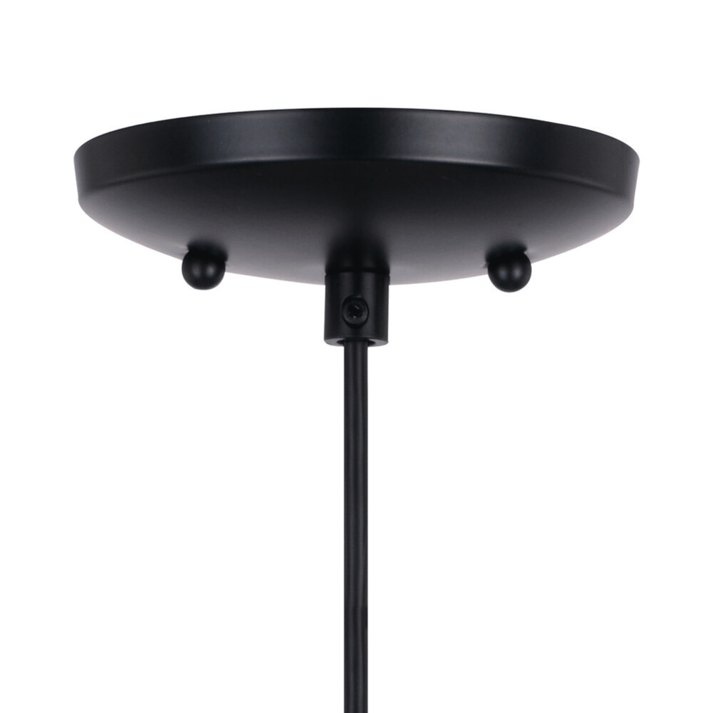 Milano 4.75 - in. Mini Pendant Azzura Glass Matte Black - Orvon Lighting