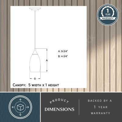 Milano 4.75 - in. Mini Pendant Azzura Glass Matte Black - Orvon Lighting