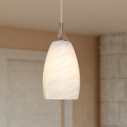 Milano 4.75 - in W 1 Light Mini Pendant Alabaster Glass - Orvon Lighting