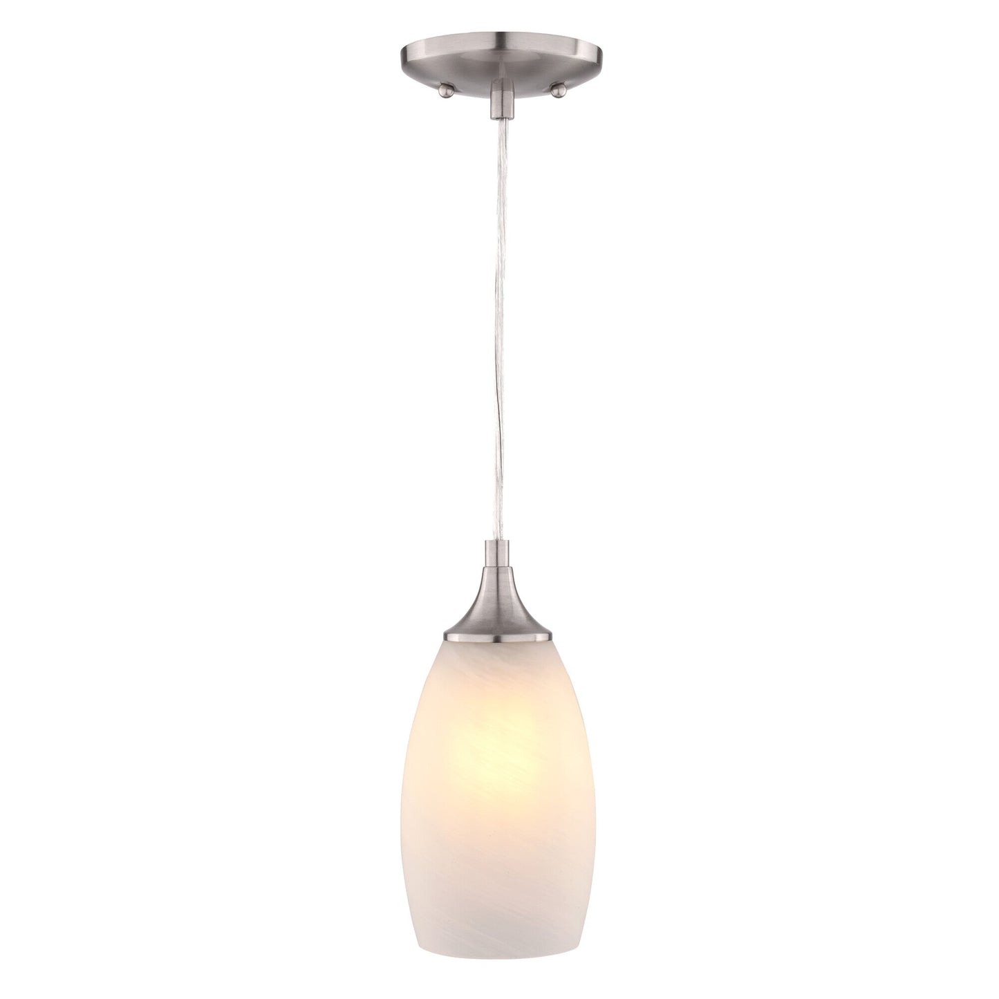 Milano 4.75 - in W 1 Light Mini Pendant Alabaster Glass - Orvon Lighting