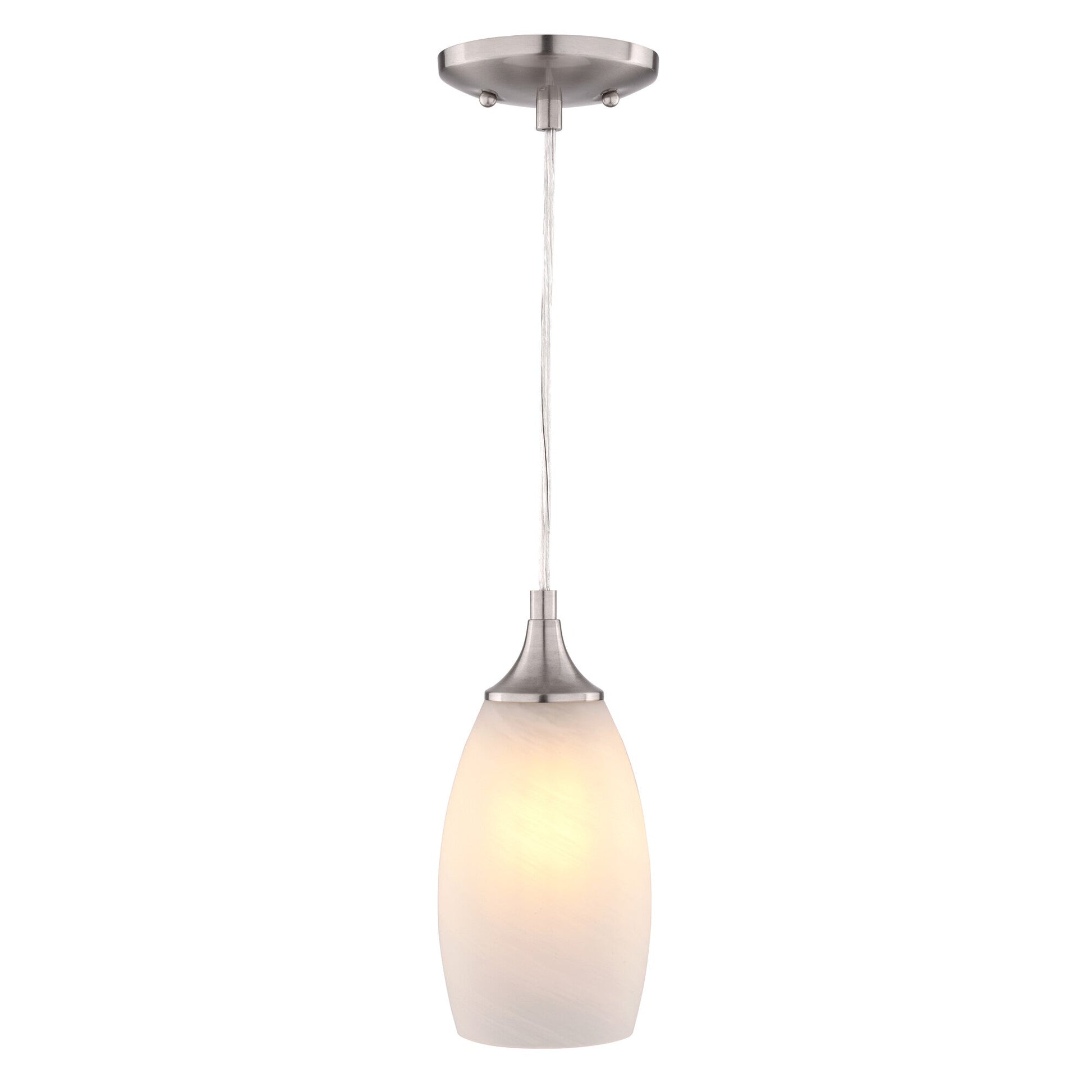 Milano 4.75 - in W 1 Light Mini Pendant Alabaster Glass - Orvon Lighting
