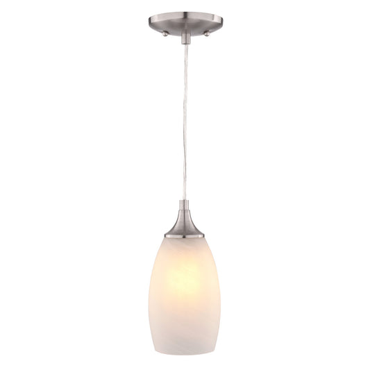 Milano 4.75 - in W 1 Light Mini Pendant Alabaster Glass - Orvon Lighting