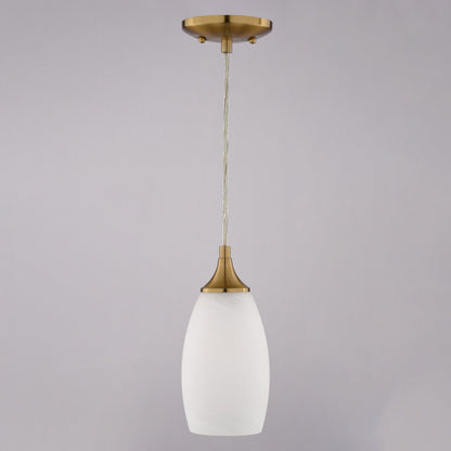 Milano 4.75 - in W 1 Light Mini Pendant Alabaster Glass - Orvon Lighting