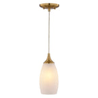 Milano 4.75 - in W 1 Light Mini Pendant Alabaster Glass - Orvon Lighting