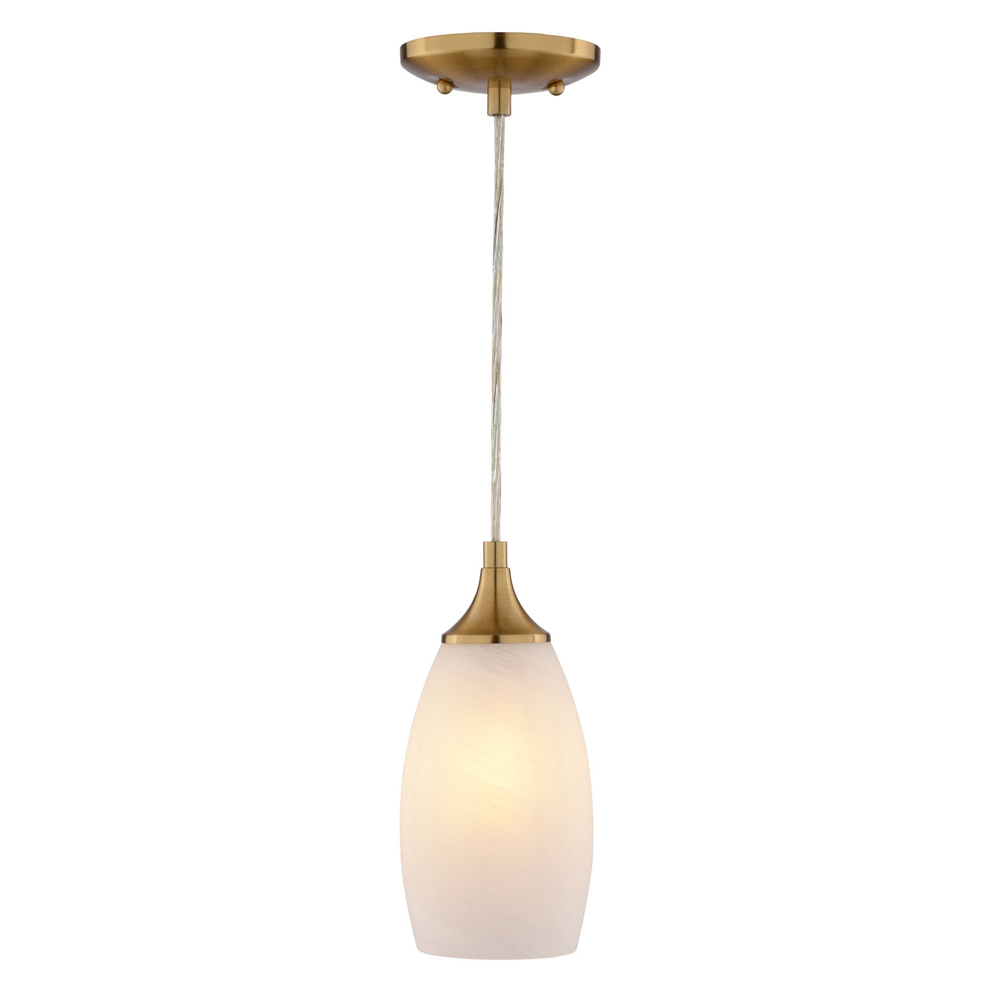 Milano 4.75 - in W 1 Light Mini Pendant Alabaster Glass - Orvon Lighting