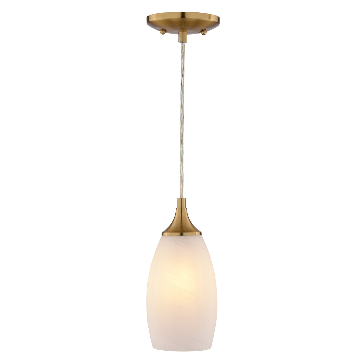 Milano 4.75 - in W 1 Light Mini Pendant Alabaster Glass - Orvon Lighting