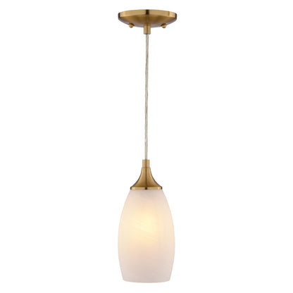 Milano 4.75 - in W 1 Light Mini Pendant Alabaster Glass - Orvon Lighting