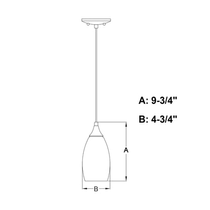 Milano 4.75 - in W 1 Light Mini Pendant Alabaster Glass - Orvon Lighting