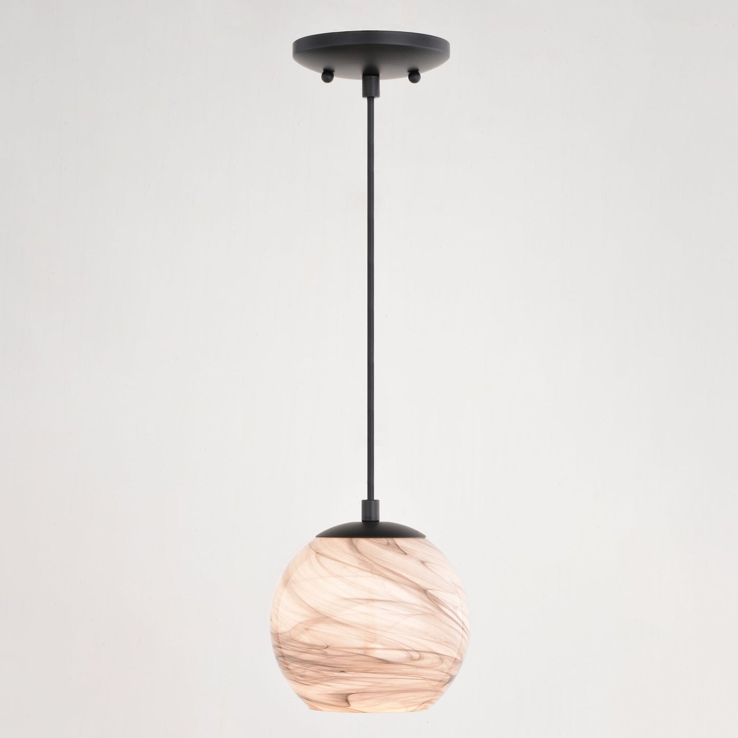 Milano 6.25 - in. Mini Pendant Marble Swirl Matte Black - Orvon Lighting