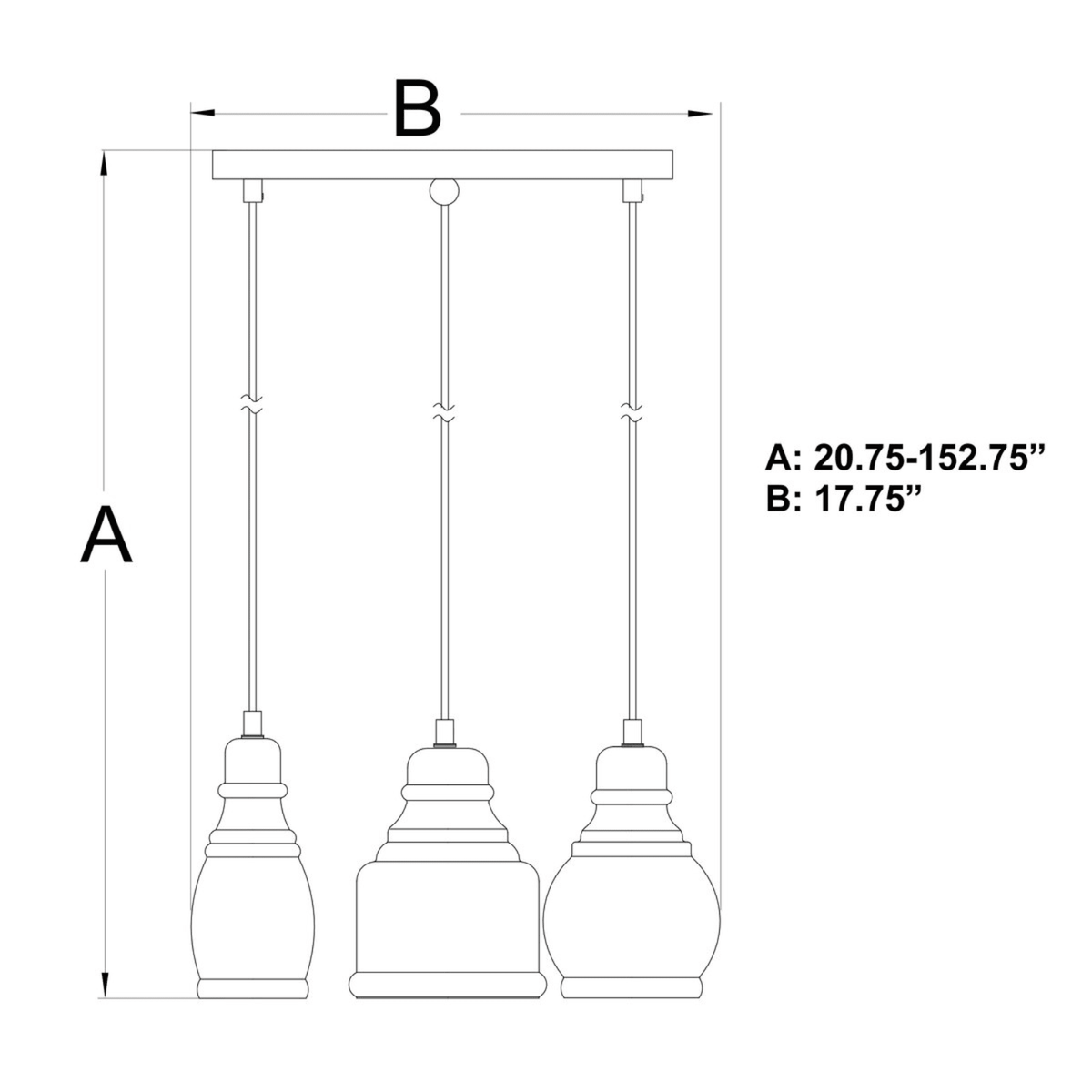 Millie 3L Assorted Mini Pendant Oil Rubbed Bronze and Satin Nickel - Orvon Lighting