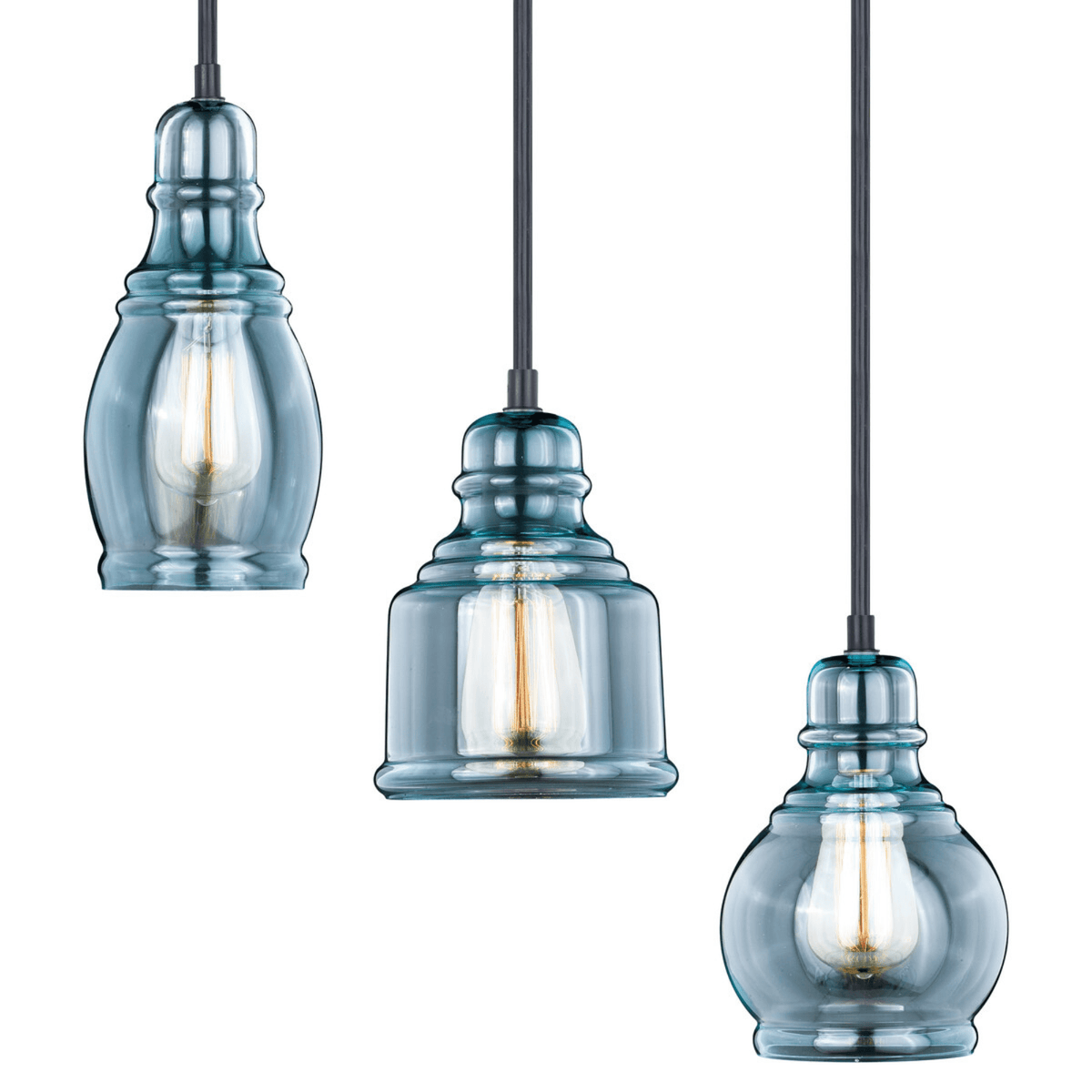 Millie 3L Assorted Mini Pendant Oil Rubbed Bronze and Satin Nickel - Orvon Lighting