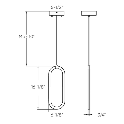Modern 16″ LED Pendant Light - Orvon Lighting