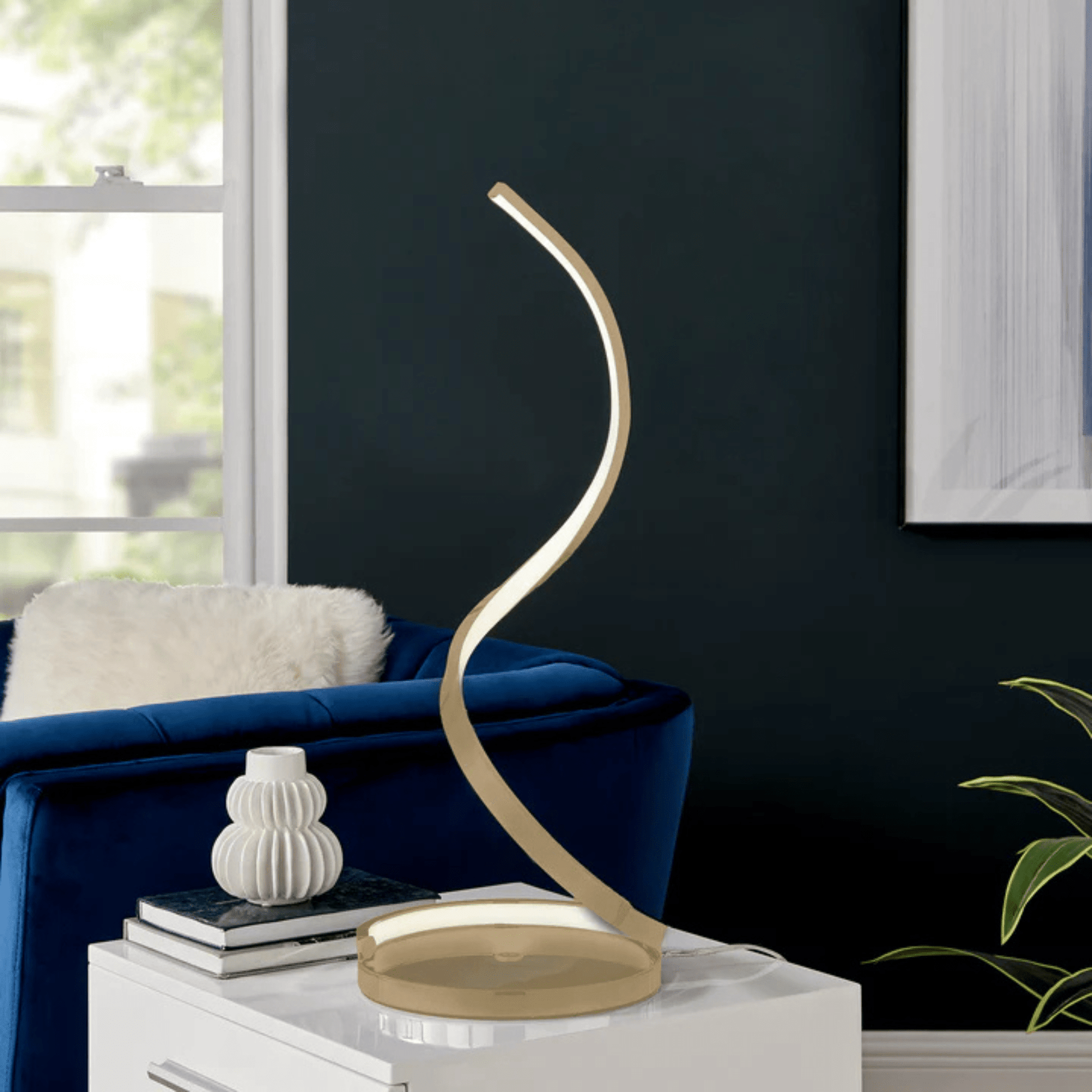 Modern Spiral Integrated LED Table Lamp - Orvon Lighting