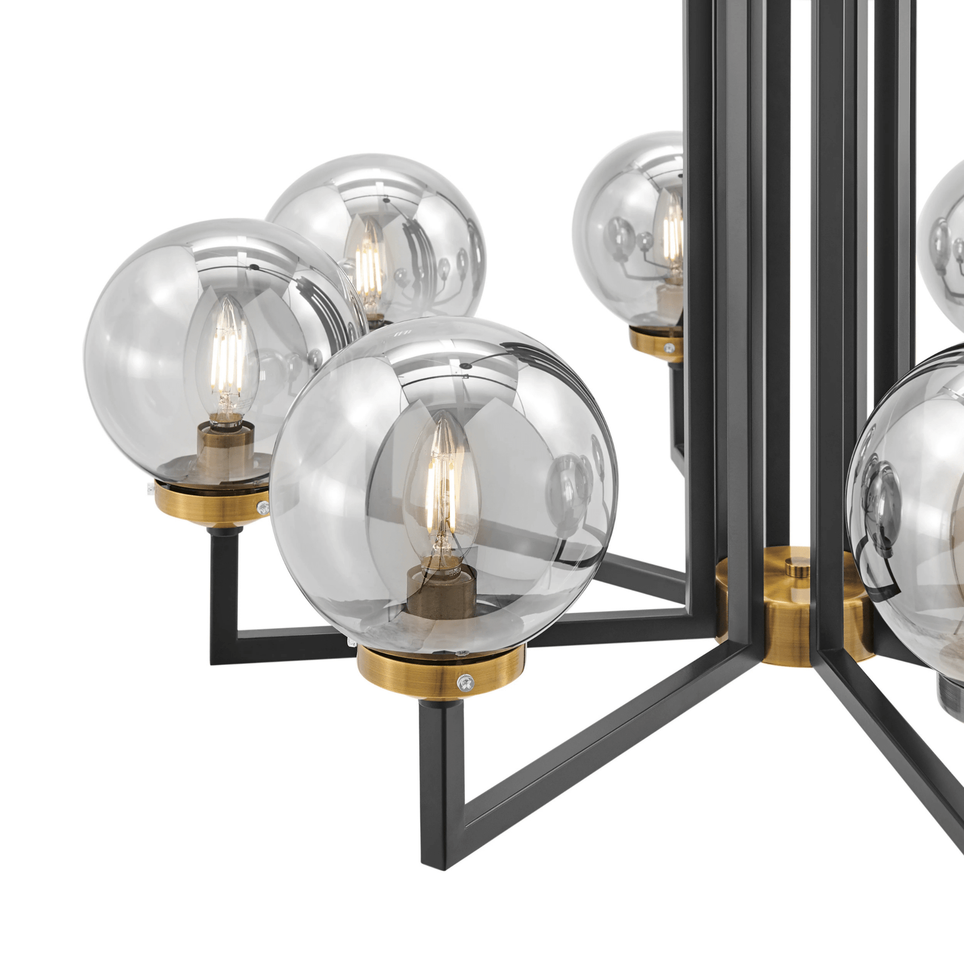 Monachopsis Large Chandelier Gold and Black - Orvon Lighting