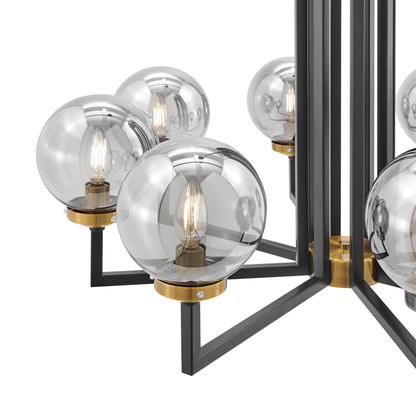 Monachopsis Large Chandelier Gold and Black - Orvon Lighting