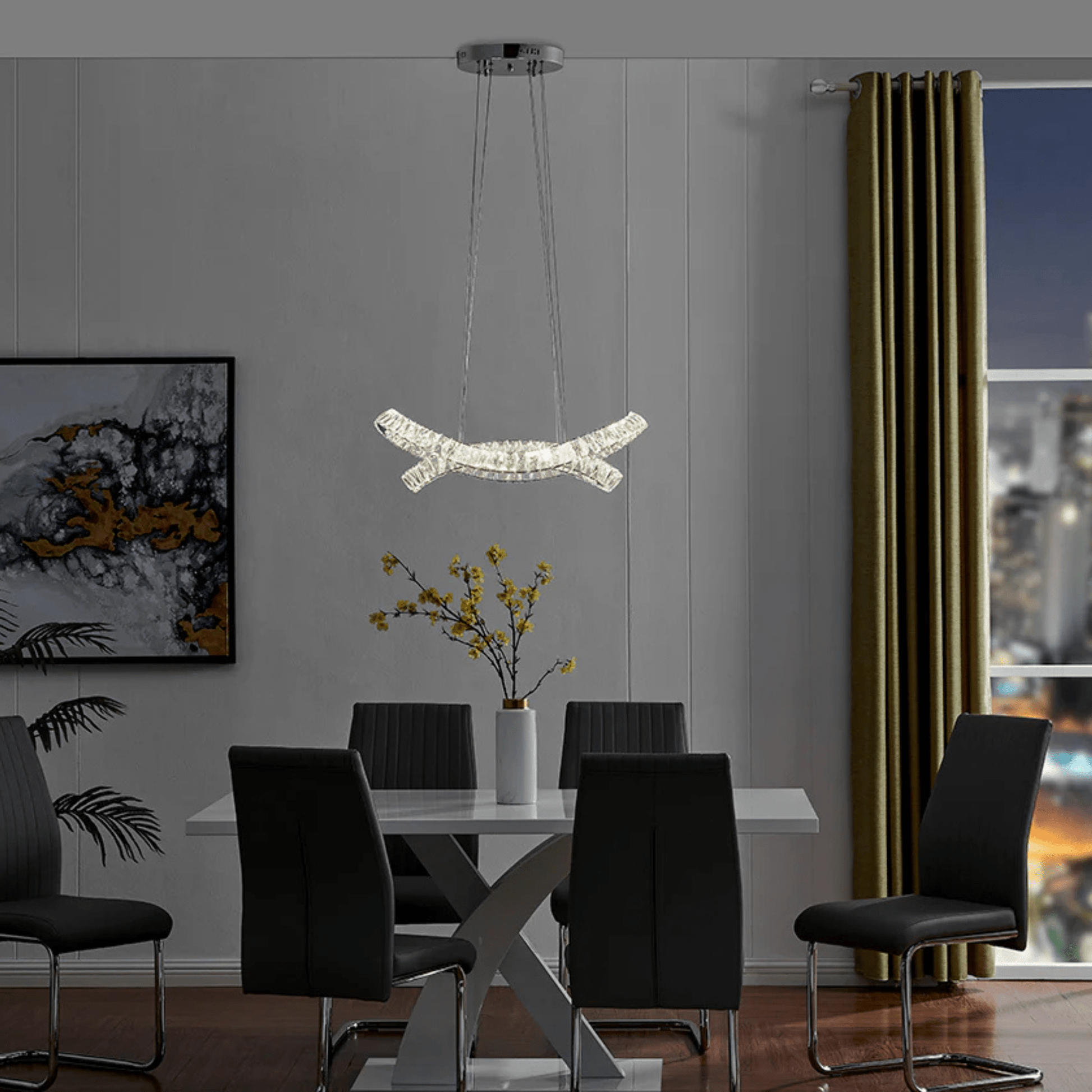 Monroe Crystal Chandelier Chrome - Orvon Lighting