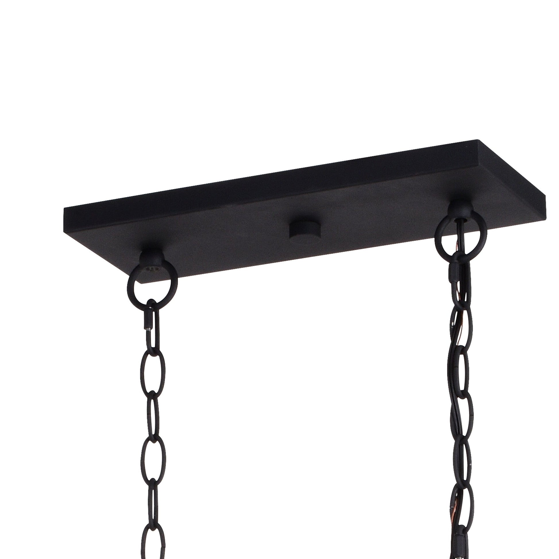 Montclare 35 - in. 5 Light Linear Chandelier Textured Black and White Ash - Orvon Lighting