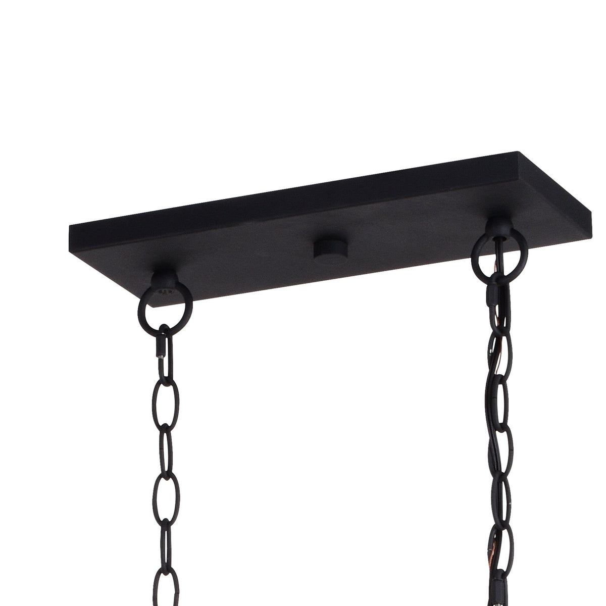 Montclare 35 - in. 5 Light Linear Chandelier Textured Black and White Ash - Orvon Lighting