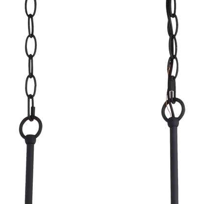 Montclare 35 - in. 5 Light Linear Chandelier Textured Black and White Ash - Orvon Lighting