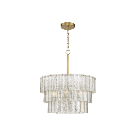 Museo 9 Light 20.5 inch Satin Brass Pendant Ceiling Light - Orvon Lighting