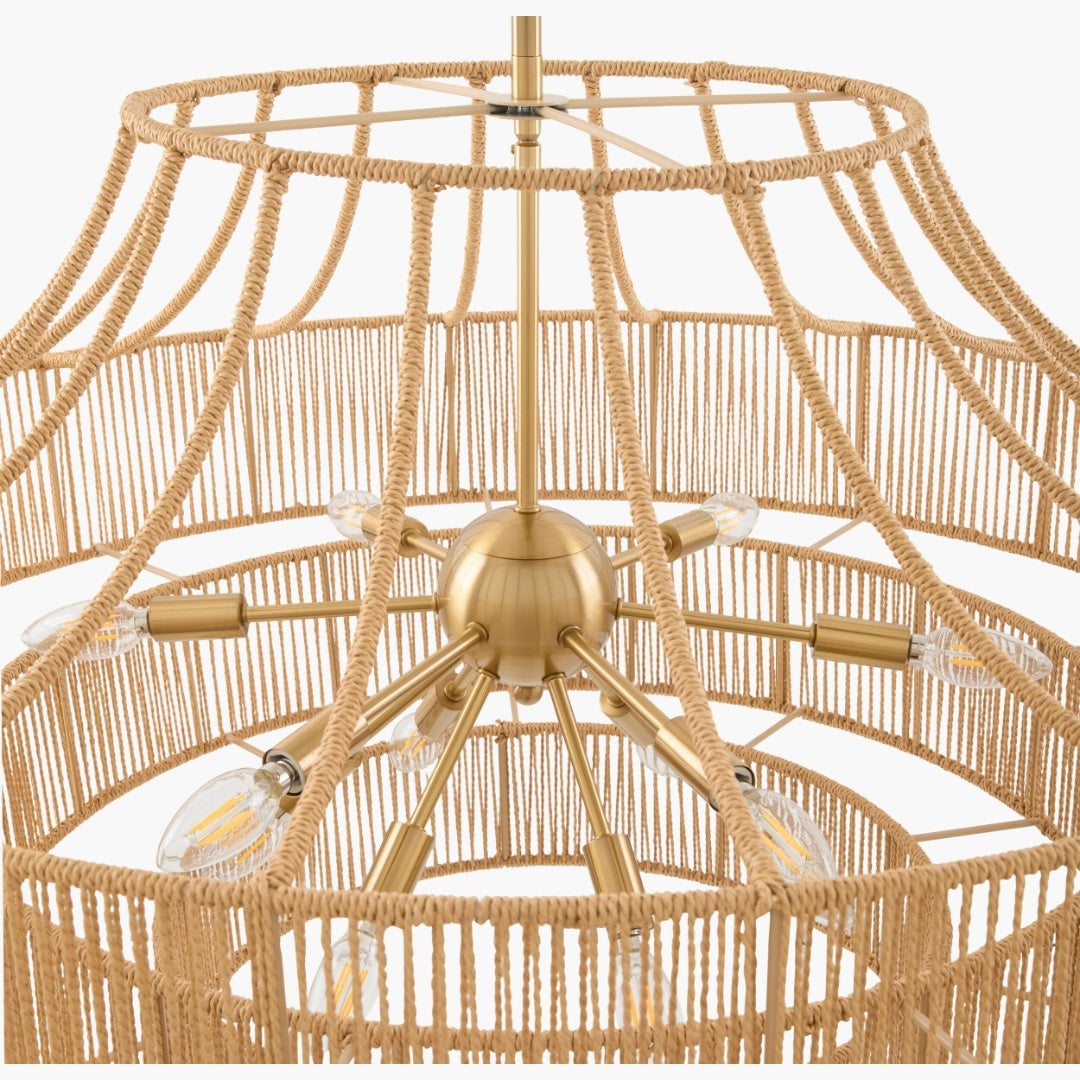 Surya Almaris Weave 36" L × 36" W Chandelier – Default Title additional view