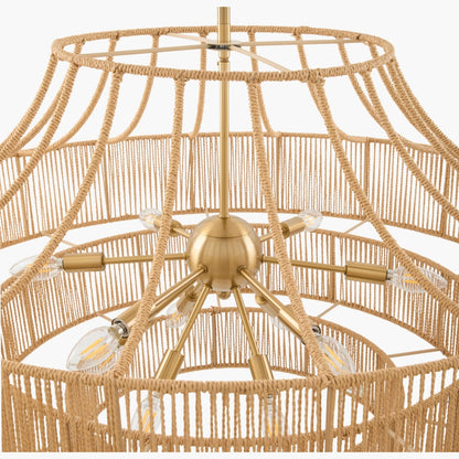 Surya Almaris Weave 36" L × 36" W Chandelier – Default Title additional view